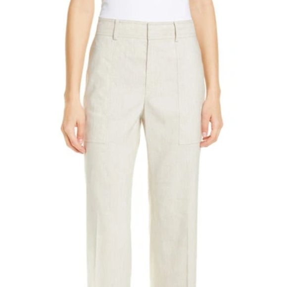 CLUB MONACO Hadarahh Pants in Flax Linen Pants Straight Leg - Picture 2 of 15